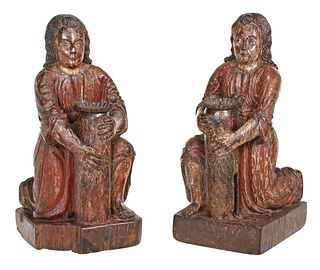 A Pair of Spanish Colonial Devotional Figures