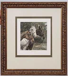 Polo Ponies Print After George Wright's Painting 