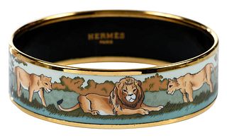 Hermes Enamel Bangle Bracelet 