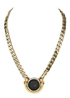 Orlanda Olsen Gold Necklace with Coin