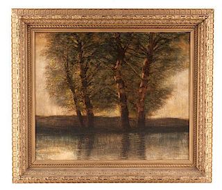 Landscape with Trees, Signed 