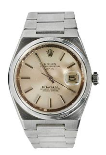 Rolex, Tiffany & Co. Stainless Steel Watch 