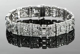 Art Deco Platinum Diamond Bracelet 