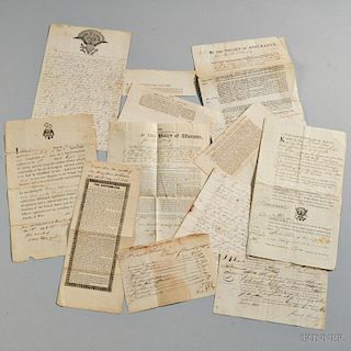 Collection of Ships' Papers and Related Documents 18th and 19th Century.