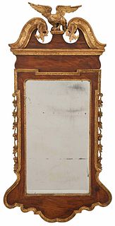 Fine George II Figured Parcel Gilt Mirror