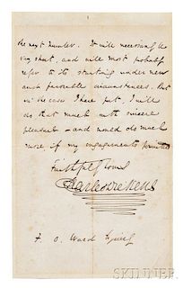 Dickens, Charles (1812-1870) Autograph Letter Signed, 26 March 1844.