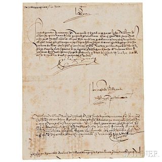 Isabella, Queen of Spain (1451-1504) Document Signed, December 1501.
