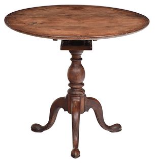American Chippendale Walnut Dish Top Tea Table