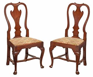 Fine Pair Philadelphia Queen Anne Side Chairs