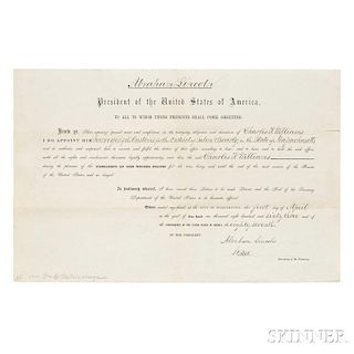 Lincoln, Abraham (1809-1865) Document Signed, 1 April 1863.