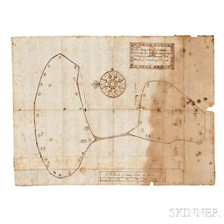 Spectacle Island, Boston Harbor, Land Deed: 1684 and Hand Drawn Chart: 1703.