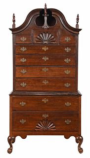 Rare Connecticut Chippendale Chest on Chest