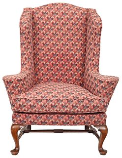 American Queen Anne Upholstered Easy Chair
