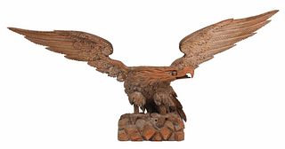 Impressive American Federal Carved Eagle