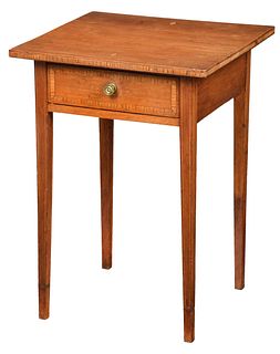 American Federal Inlaid One Drawer Table