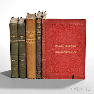 Browning, Elizabeth Barrett (1806-1861) Four First Editions.