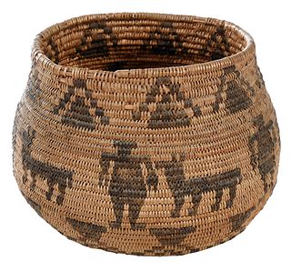 Apache Figural Coiled Basket