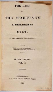 Cooper, James Fenimore (1789-1851) The Last of the Mohicans; a Narrative of 1757.