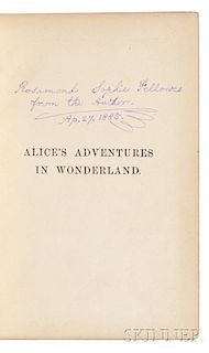 Dodgson, Charles Lutwidge [aka] Lewis Carroll (1832-1898) Alice's Adventures in Wonderland, Presentation Copy with Autograph Letter Si