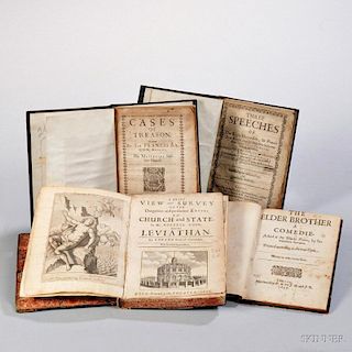Early Books, English Imprints, 1637-1676, Four Quarto Volumes.