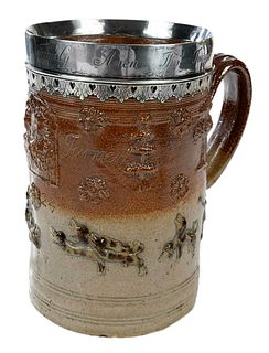 English Salt Glazed "Tho Turner" Stoneware Mug
