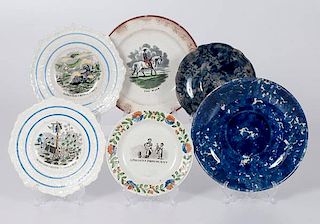 Staffordshire and Spatterware Dishes 