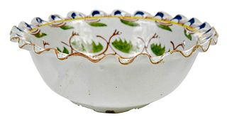 Small English Delftware Polychrome Bowl