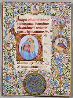 Illuminated Manuscript Leaf Attributed to Francesco di Lorenzo Roselli (1445-1513)