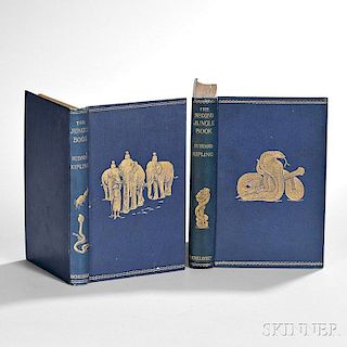 Kipling, Rudyard (1865-1936) First and Second Jungle Books,   First English Editions.