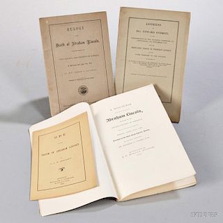 Lincoln, Abraham (1809-1865) Four Pamphlets.
