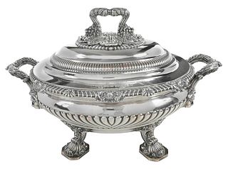 Large English Silver Plate Tureen