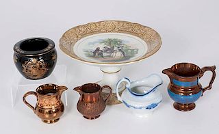 English Pottery and Porcelain Items, Plus 