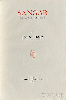 Reed, John (1887-1920) Sangar: The Mad Recreant Knight of the West  , First Edition, Inscribed Copy.