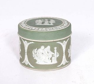 Wedgwood Green Jasper Dresser Jar 