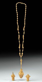 Stunning Achaemenid Persian Gold Necklace & Earrings