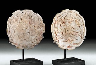 Maya Shell Annular Discs Mytholical Iconography