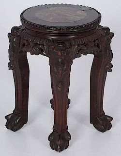 Chinese Export Marble Top Stand 