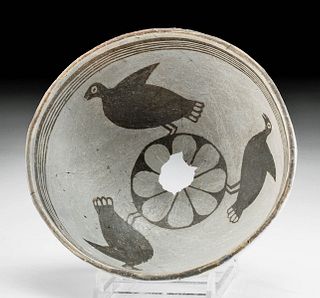 Mimbres Pottery Bowl with Turkeys - Art Loss
