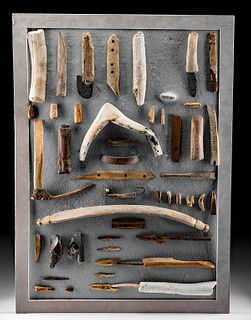 Pre-Contact Inuit Bone, Wood, Stone, Iron, & Hide Tools