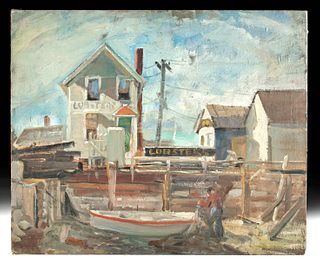 William Draper Painting - "Lobsters" 1948