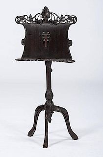 Carved Wooden Music Stand 