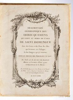Bellin, Jacques-Nicolas (1703-1772) Description des Debouquements qui sont au Nord de L'Isle de Saint Domingue.