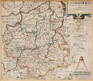 Cornwall, England. Joannes Jansson (1588-1664) Cornubia sive Cornwassia.