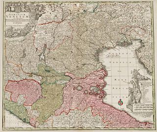 Europe, Four Matthäus Seutter (1678-1757) Maps.