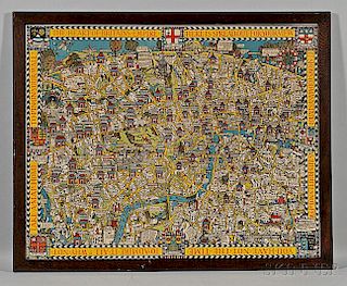Wonderground Map of London.   MacDonald Gill (1884-1947)