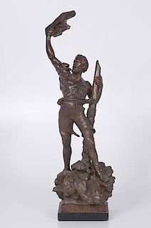 Spelter Figure by Waagen with Bronzed Finish 