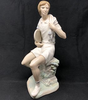 Lladro 4894 Tennis Boy Player Figurine