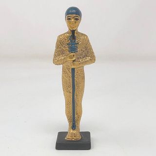The God Ptah Franklin Mint Gilt Figurine/Porcelain