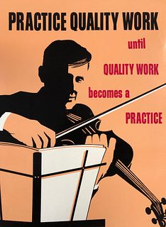 Motivational Poster: Practice Quality Work, Until