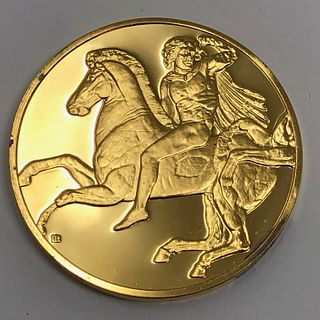 HORSEMAN C. 440 B.C. GREEK golden medal